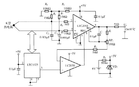 LTC2053熱電偶放大電路圖